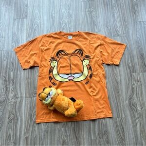 Vintage 90s PAWS x Garfield Men’s Graphic T-Shirt Size X-Large + Garfield Plush
